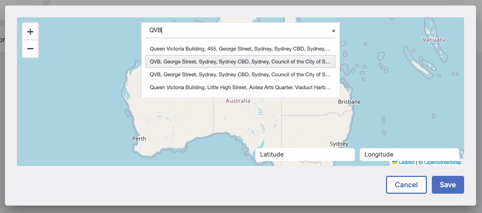 Searching for a Location